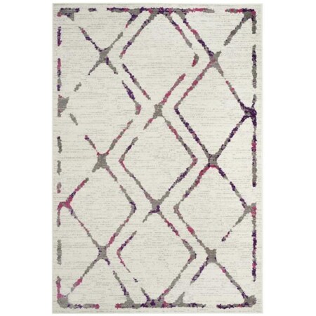 Safavieh 8 x 10 ft. ContemporarySkyler Power Loom Area Rug Ivory & Pink SKY197F-8